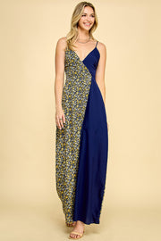 Mixed Overlap Maxi dress / S#ABDD0115