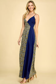 Mixed Overlap Maxi dress / S#ABDD0115