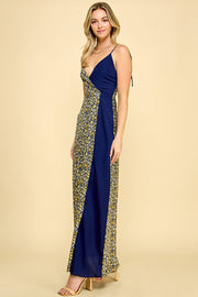 Mixed Overlap Maxi dress / S#ABDD0115