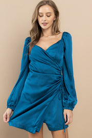 Overlap Shirring Mini Dress / ABDD0167