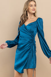 Overlap Shirring Mini Dress / ABDD0167