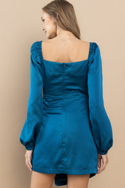 Overlap Shirring Mini Dress / ABDD0167