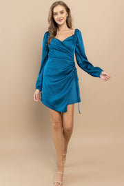 Overlap Shirring Mini Dress / ABDD0167