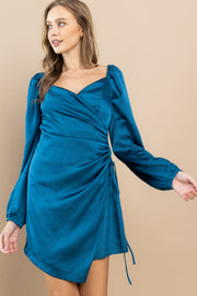 Overlap Shirring Mini Dress / ABDD0167