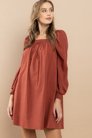 Smocked On-Off shoulder Dress | ABDD0168