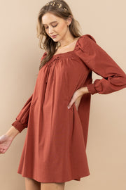 Smocked On-Off shoulder Dress | ABDD0168