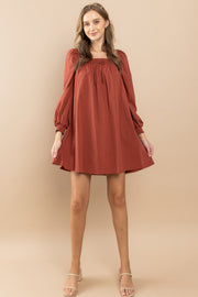 Smocked On-Off shoulder Dress | ABDD0168