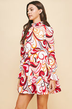 Load image into Gallery viewer, Printed Tired Mini Dress /S#ABDD0175
