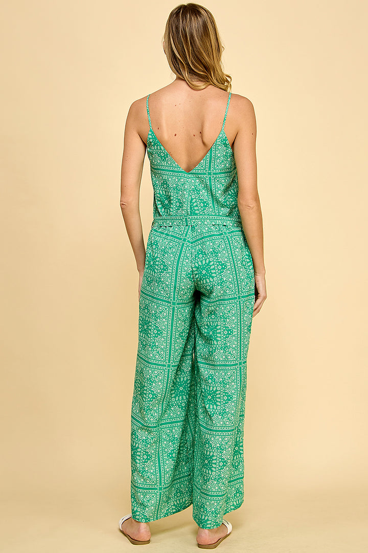 Paisley Scarf Print Jumpsuit / S#ABDJ0105