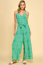Load image into Gallery viewer, Paisley Scarf Print Jumpsuit / S#ABDJ0105
