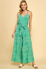 Load image into Gallery viewer, Paisley Scarf Print Jumpsuit / S#ABDJ0105
