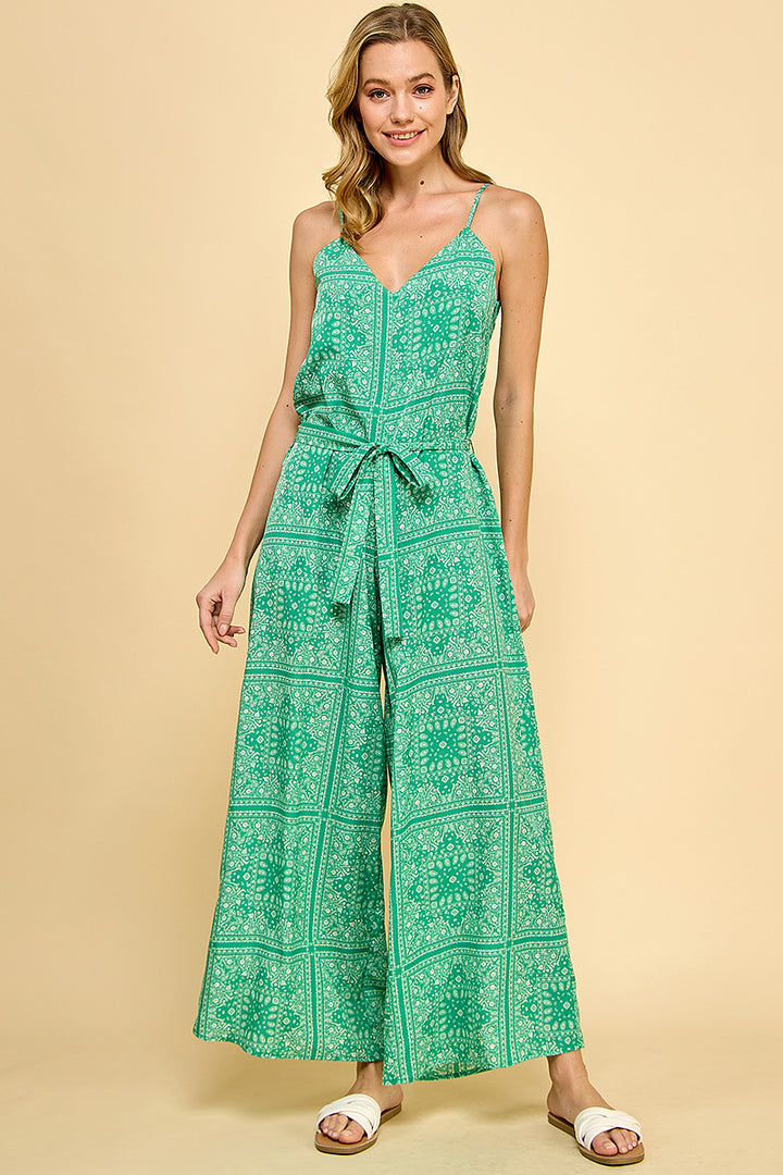 Paisley Scarf Print Jumpsuit / S#ABDJ0105