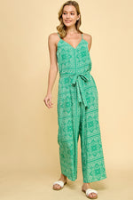Load image into Gallery viewer, Paisley Scarf Print Jumpsuit / S#ABDJ0105
