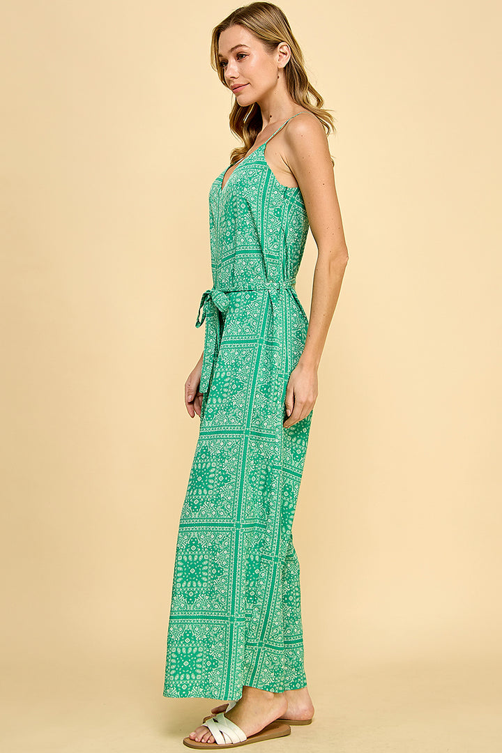 Paisley Scarf Print Jumpsuit / S#ABDJ0105