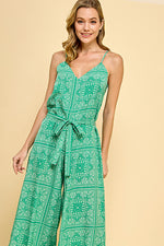 Load image into Gallery viewer, Paisley Scarf Print Jumpsuit / S#ABDJ0105
