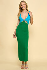 Load image into Gallery viewer, Color Block Sweater Midi Dress /S#ABDS0102
