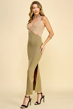 Load image into Gallery viewer, Color Block Sweater Midi Dress /S#ABDS0102
