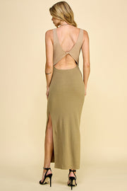 Color Block Sweater Midi Dress /S#ABDS0102