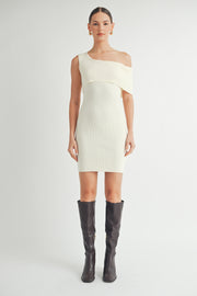 One shoulder Sweater Dress I ABDS0103 I INSTOCK