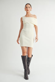 One shoulder Sweater Dress I ABDS0103 I INSTOCK
