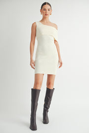 One shoulder Sweater Dress I ABDS0103 I INSTOCK