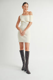 One shoulder Sweater Dress I ABDS0103 I INSTOCK