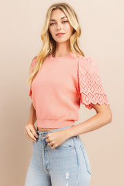 Lace sleeve Sweater / S#ABDS0104