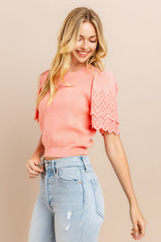 Lace sleeve Sweater / S#ABDS0104