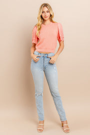 Lace sleeve Sweater / S#ABDS0104