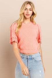 Lace sleeve Sweater / S#ABDS0104