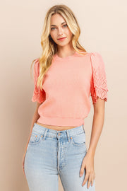 Lace sleeve Sweater / S#ABDS0104