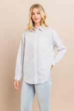 Load image into Gallery viewer, Striped button down shirts / S#ABDT0103
