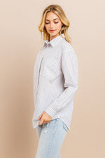 Load image into Gallery viewer, Striped button down shirts / S#ABDT0103
