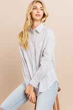 Load image into Gallery viewer, Striped button down shirts / S#ABDT0103
