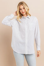 Load image into Gallery viewer, Striped button down shirts / S#ABDT0103
