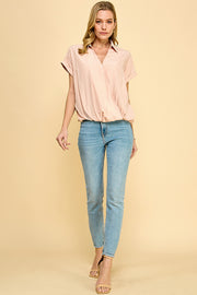 Overlapped sleeveless Blouse / S#ABDT0109