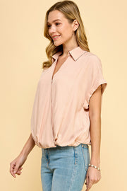 Overlapped sleeveless Blouse / S#ABDT0109