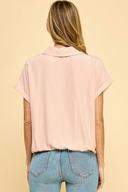 Overlapped sleeveless Blouse / S#ABDT0109