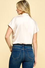 Natural Draped Bodysuit I ABDT0110