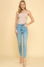 Tie neck bodysuit I ABDT0112