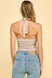 Tie neck bodysuit I ABDT0112