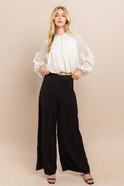 Shirring Sleeve Blouse / S#ABDT0113