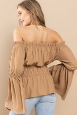 Load image into Gallery viewer, Bell Sleeve Blouse / S#ABDT0114
