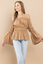 Load image into Gallery viewer, Bell Sleeve Blouse / S#ABDT0114
