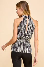 Pleats Mock Neck Top / S#ABDT0168