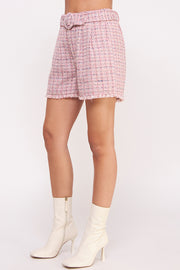 Frayed-Hem Tweed Shorts I ABEB7503 I SHIP 09/18/24