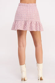 Wholesale apparel | Tweed Mini Skirt Pink