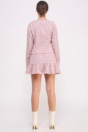 Wholesale apparel | Tweed Mini Skirt Pink