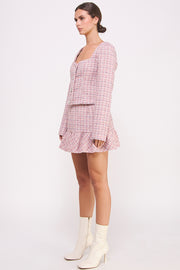 Wholesale apparel | Tweed Mini Skirt Pink