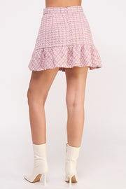 Wholesale apparel | Tweed Mini Skirt Pink